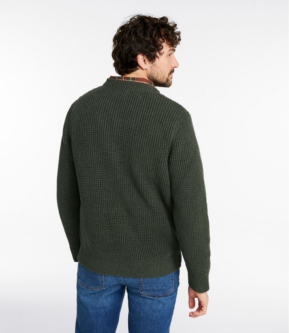Men's Organic Cotton Waffle Sweater, Henley / L.L.Bean