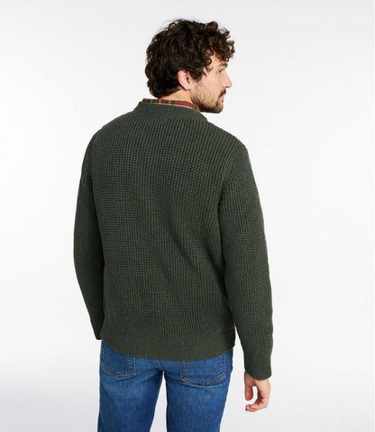 Men's Organic Cotton Waffle Sweater, Henley / L.L.Bean