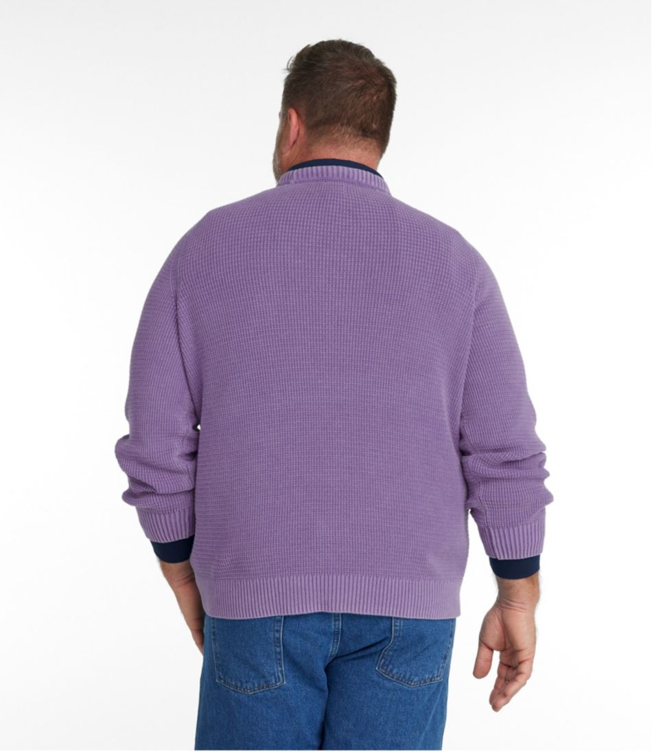 Men's Sunwashed Textured Cotton Sweater, Crewneck / L.L.Bean