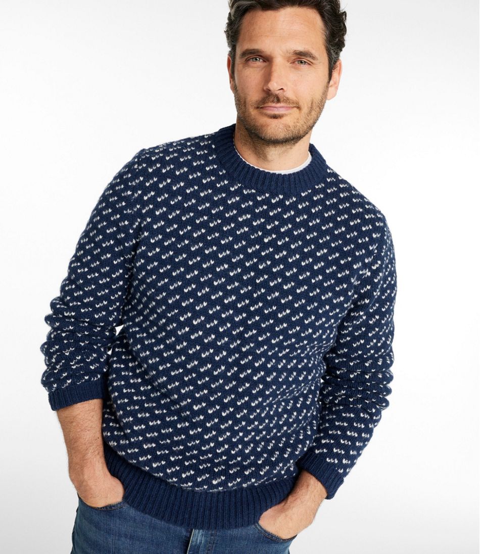 Men's Bean's Classic Ragg Wool Sweater, Crewneck, Bird's-Eye / L.L.Bean
