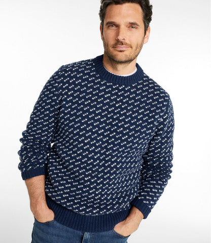 Men's Bean's Classic Ragg Wool Sweater, Crewneck, Bird's-Eye / L.L.Bean