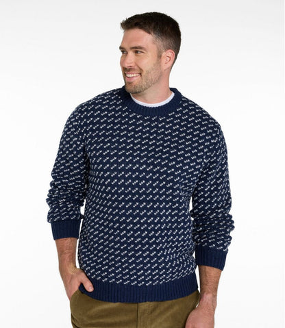 Men's Bean's Classic Ragg Wool Sweater, Crewneck, Bird's-Eye / L.L.Bean