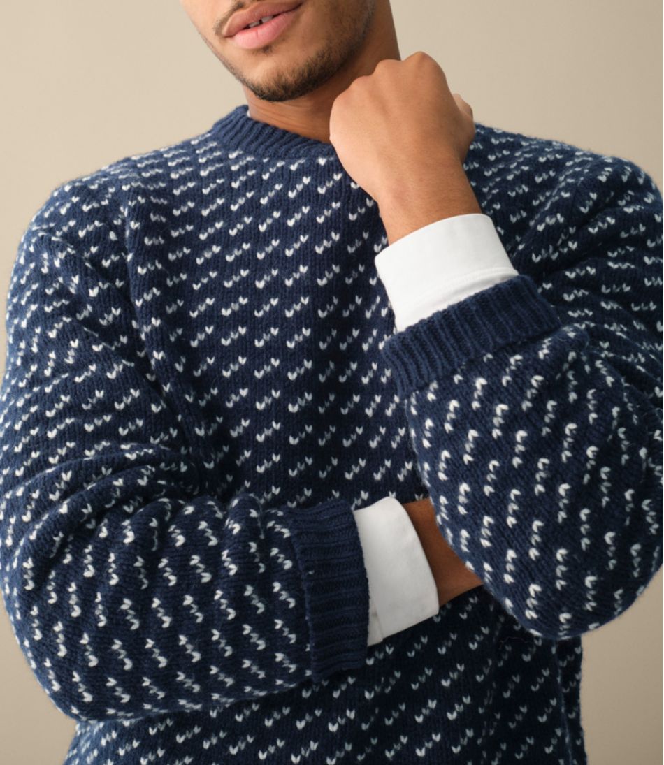 Men's Bean's Classic Ragg Wool Sweater, Crewneck, Bird's-Eye / L.L.Bean