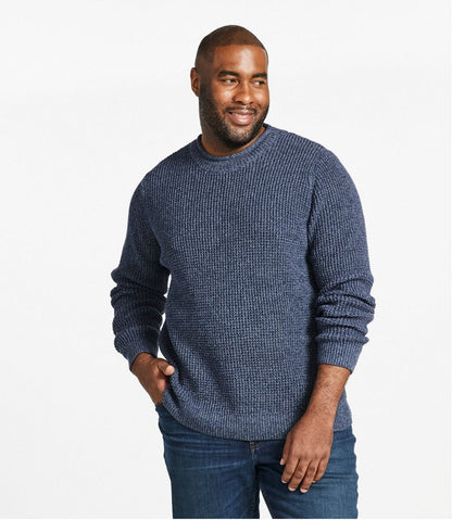 Men's Organic Cotton Waffle Sweater, Rollneck Crew / L.L.Bean