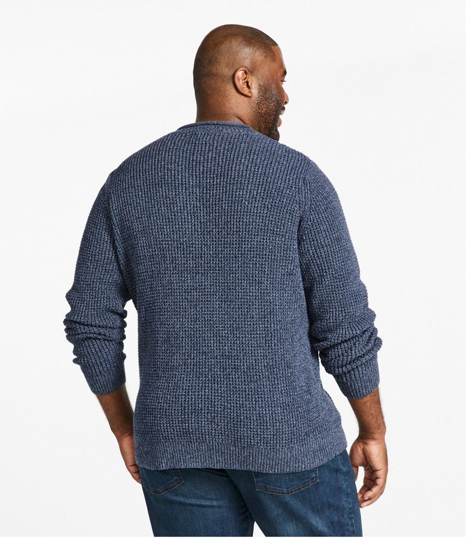 Men's Organic Cotton Waffle Sweater, Rollneck Crew / L.L.Bean