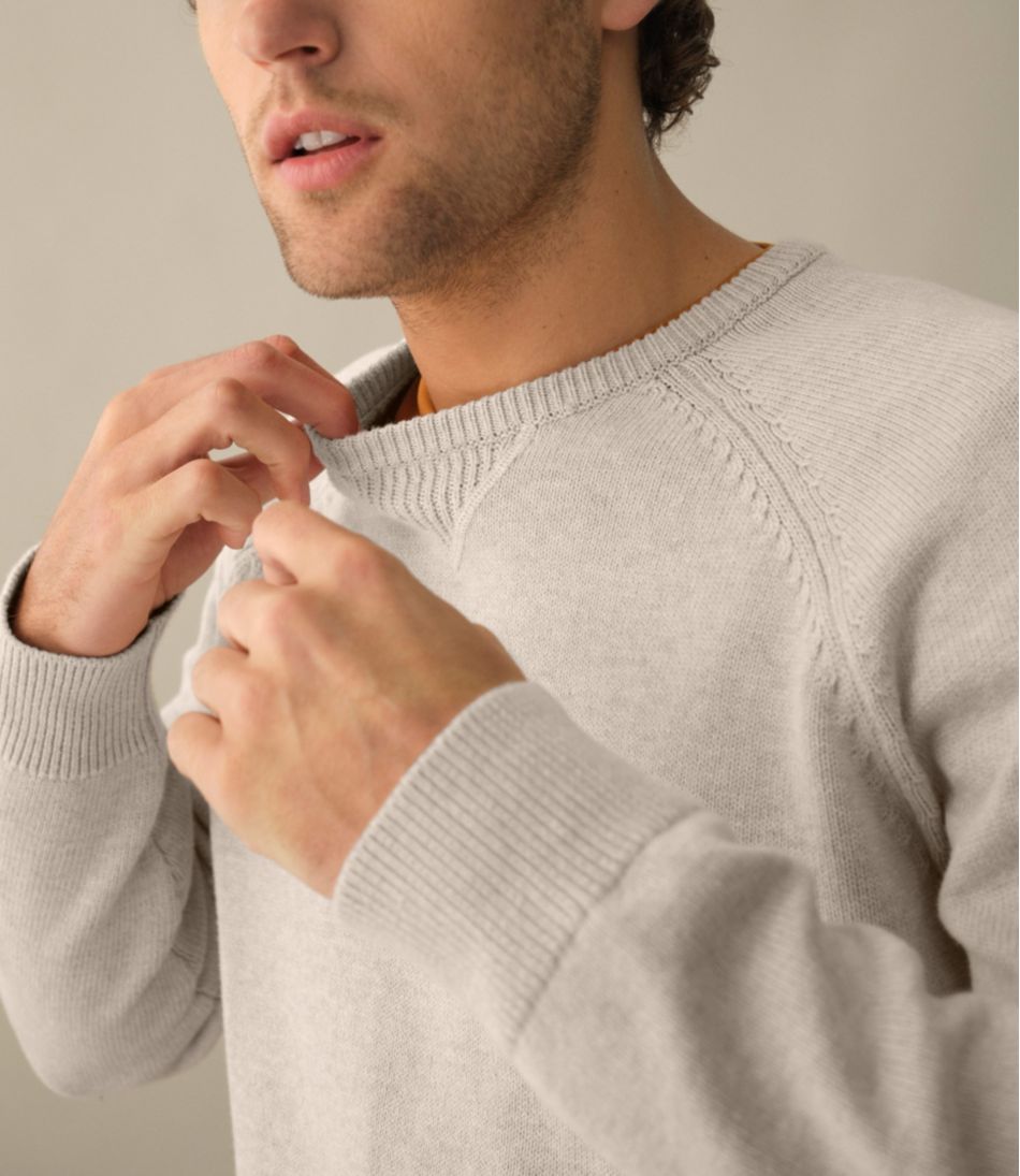 Men's Wicked Soft Cotton/Cashmere Sweater, Crewneck / L.L.Bean
