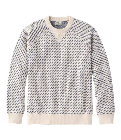 Men's Wicked Soft Cotton/Cashmere Sweater, Crewneck, Pattern / L.L.Bean