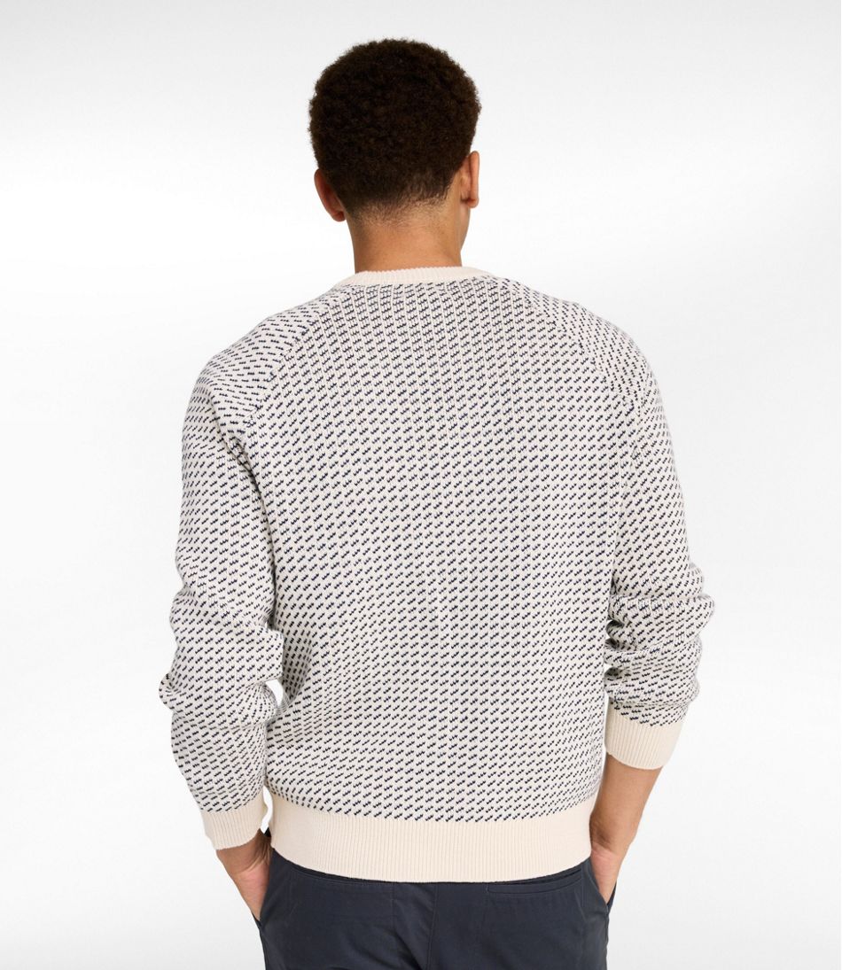 Men's Wicked Soft Cotton/Cashmere Sweater, Crewneck, Pattern / L.L.Bean