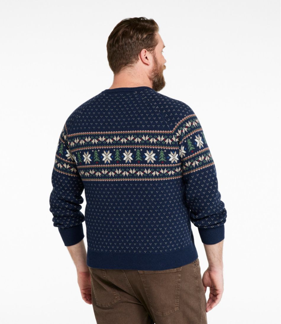 Men's Wicked Soft Cotton/Cashmere Sweater, Crewneck, Pattern / L.L.Bean