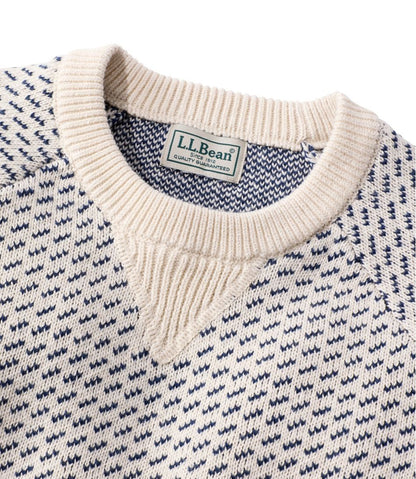 Men's Wicked Soft Cotton/Cashmere Sweater, Crewneck, Pattern / L.L.Bean