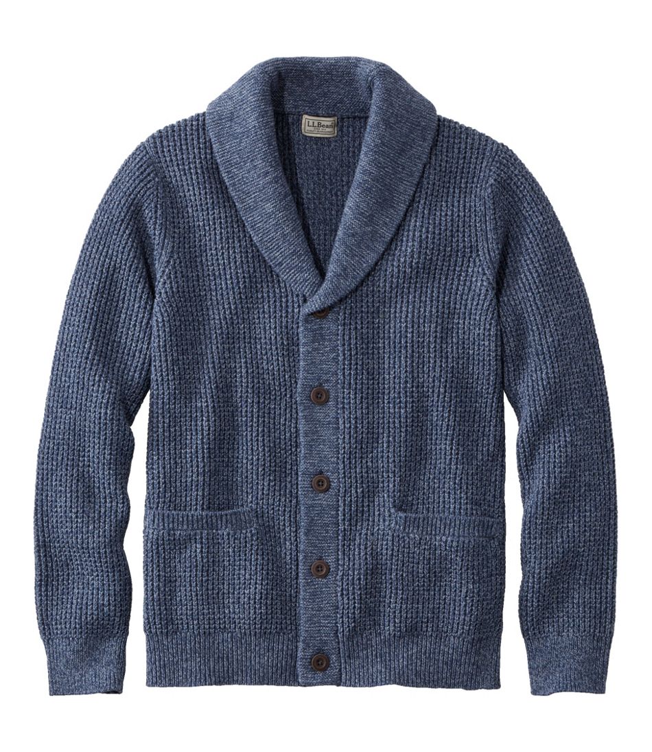 Men's Organic Cotton Waffle Sweater, Cardigan / L.L.Bean