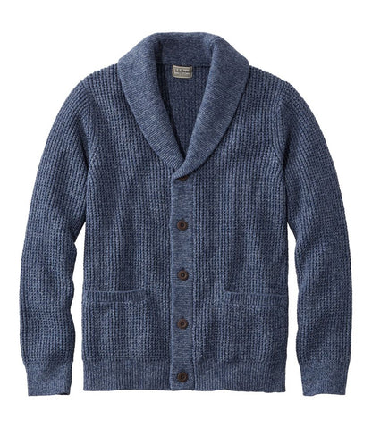Men's Organic Cotton Waffle Sweater, Cardigan / L.L.Bean