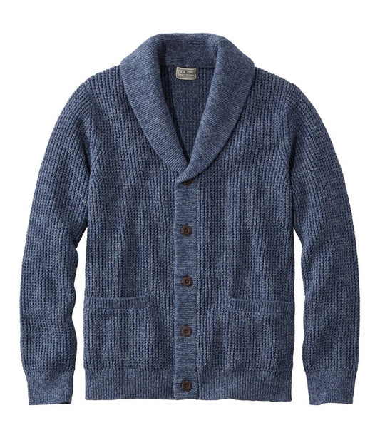Men's Organic Cotton Waffle Sweater, Cardigan / L.L.Bean