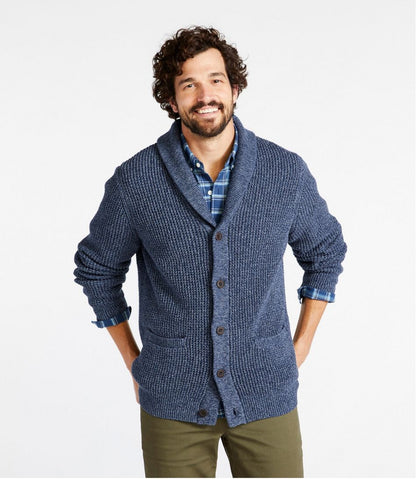 Men's Organic Cotton Waffle Sweater, Cardigan / L.L.Bean