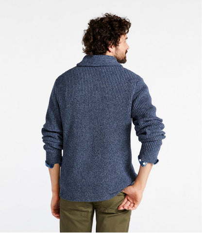 Men's Organic Cotton Waffle Sweater, Cardigan / L.L.Bean