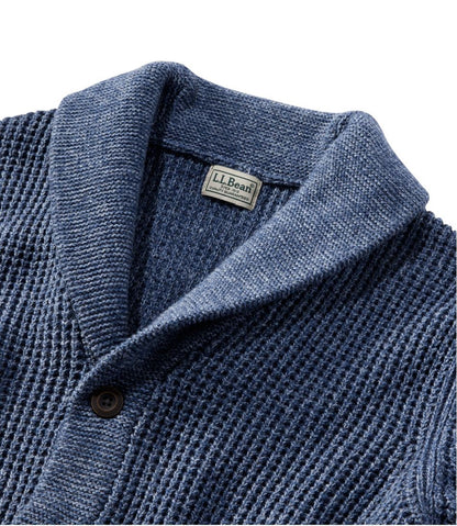 Men's Organic Cotton Waffle Sweater, Cardigan / L.L.Bean