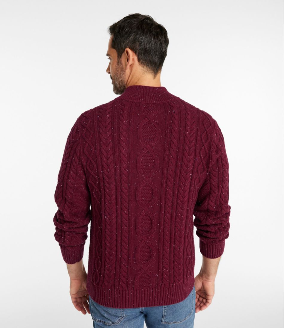 Men's Bean's Heritage Soft Cotton Fisherman Sweater, Button-Mock / L.L.Bean