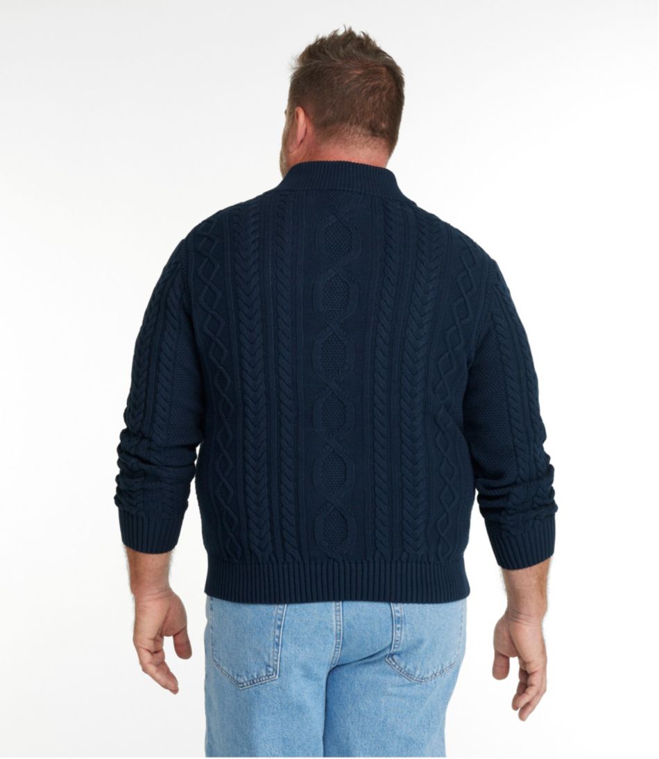 Men's Bean's Heritage Soft Cotton Fisherman Sweater, Button-Mock / L.L.Bean