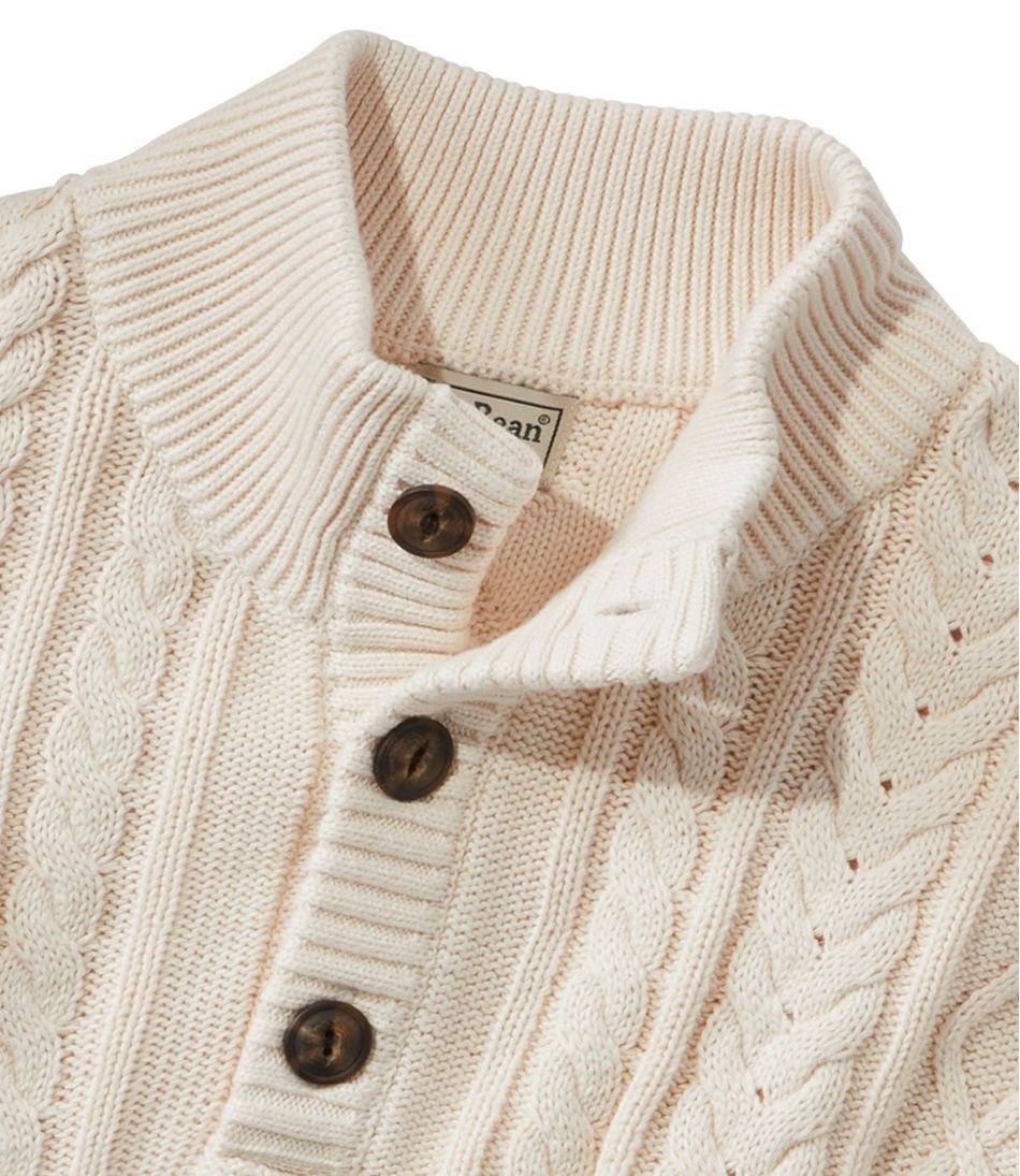 Men's Bean's Heritage Soft Cotton Fisherman Sweater, Button-Mock / L.L.Bean