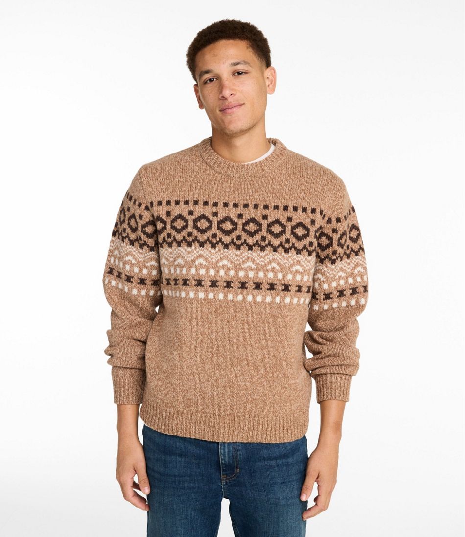 Men's Bean's Classic Ragg Wool Sweater, Crewneck, Fair Isle / L.L.Bean