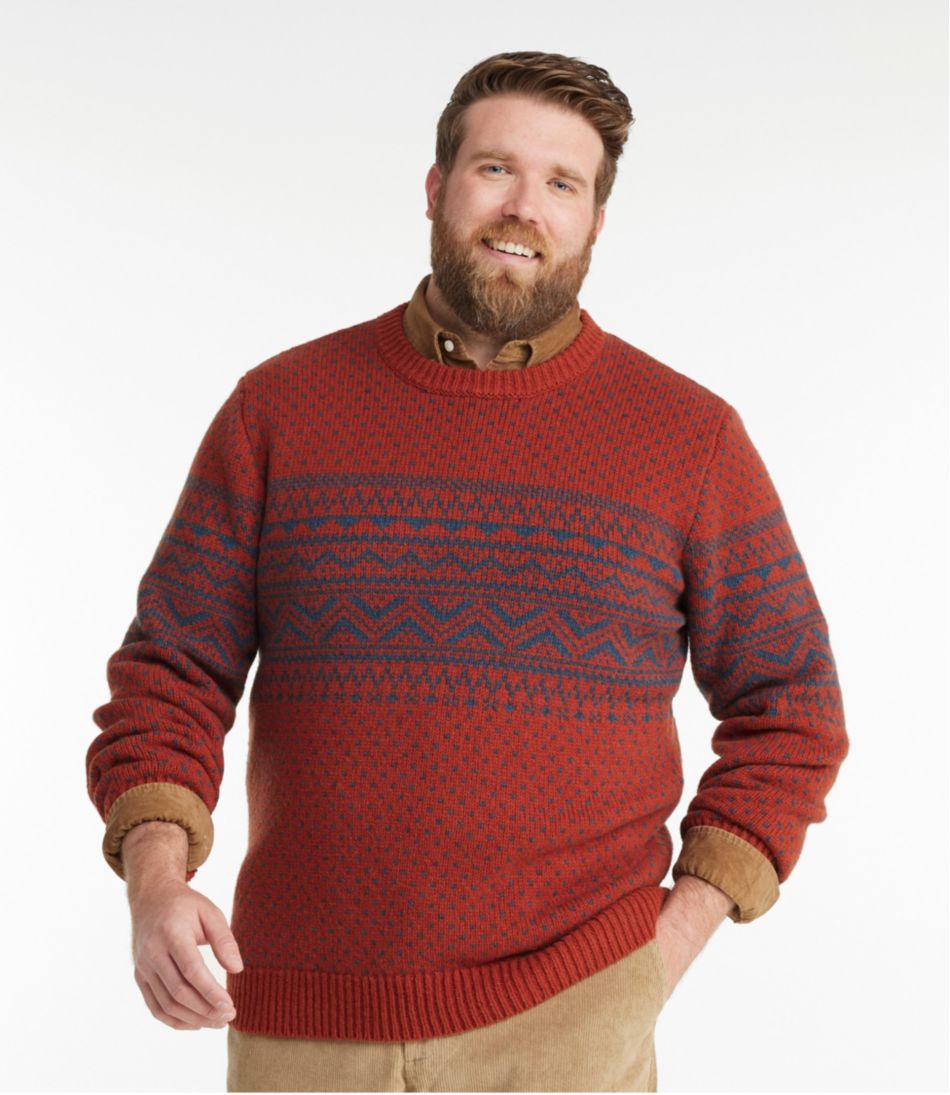 Men's Bean's Classic Ragg Wool Sweater, Crewneck, Fair Isle / L.L.Bean