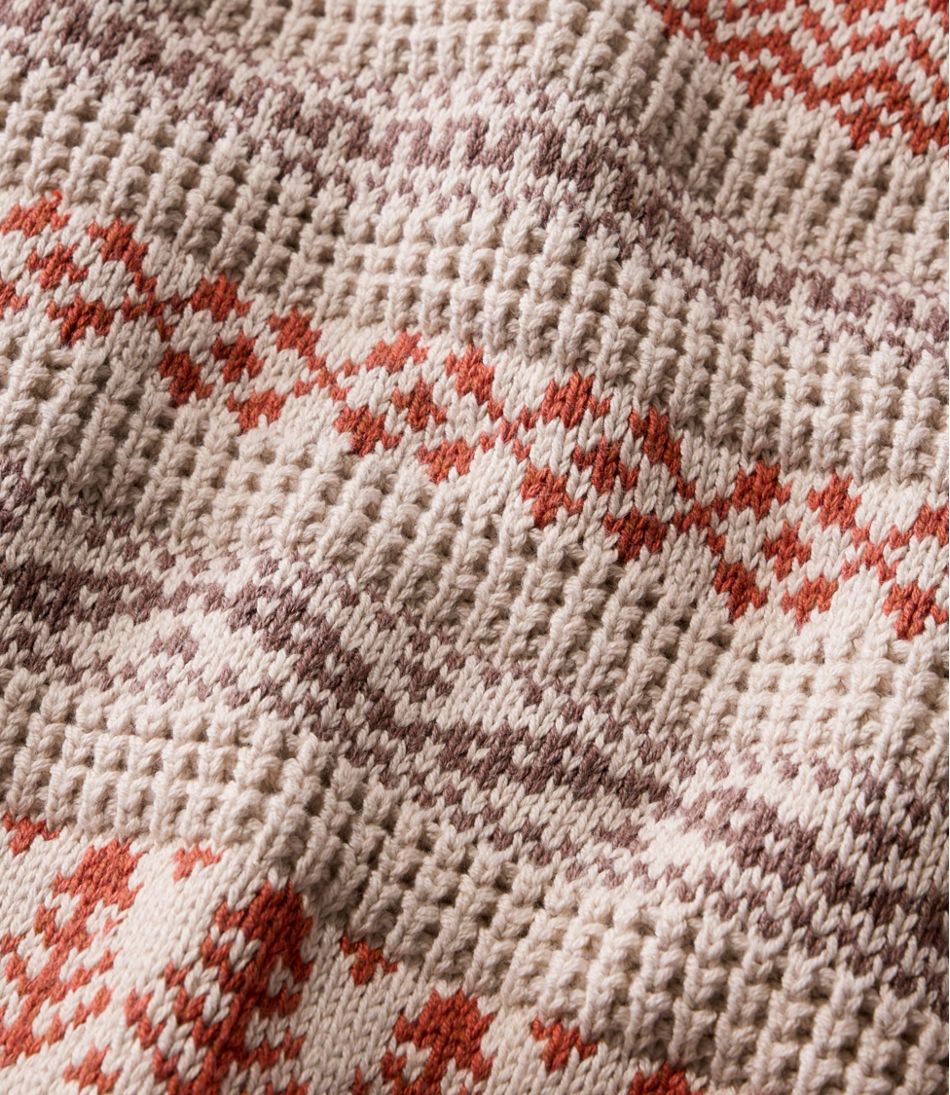 Men's Organic Cotton Waffle Sweater, Crewneck, Fair Isle / L.L.Bean