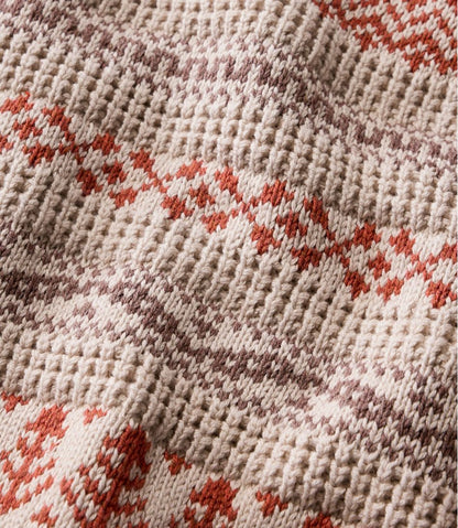 Men's Organic Cotton Waffle Sweater, Crewneck, Fair Isle / L.L.Bean