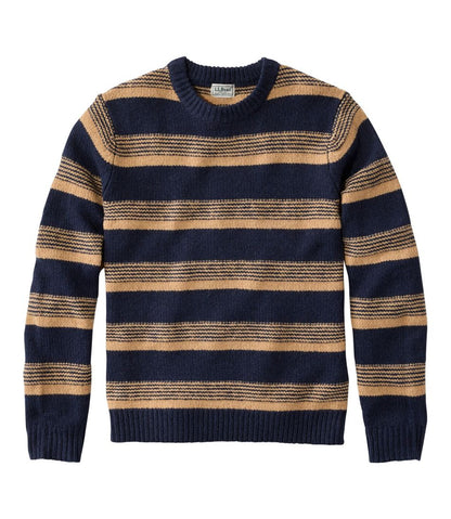 Men's Bean's Classic Ragg Wool Sweater, Crewneck, Stripe / L.L.Bean