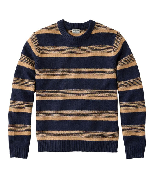 Men's Bean's Classic Ragg Wool Sweater, Crewneck, Stripe / L.L.Bean