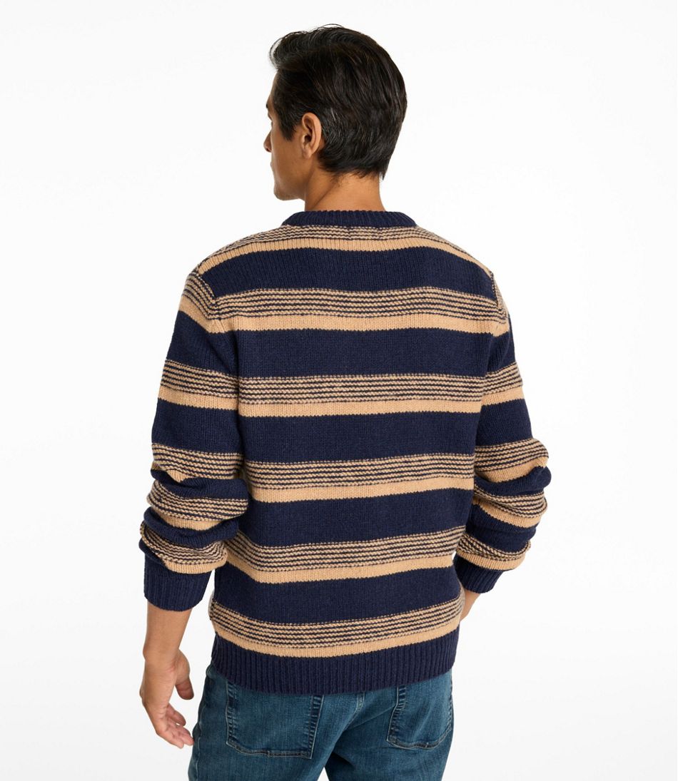 Men's Bean's Classic Ragg Wool Sweater, Crewneck, Stripe / L.L.Bean