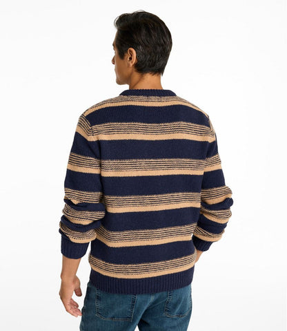 Men's Bean's Classic Ragg Wool Sweater, Crewneck, Stripe / L.L.Bean
