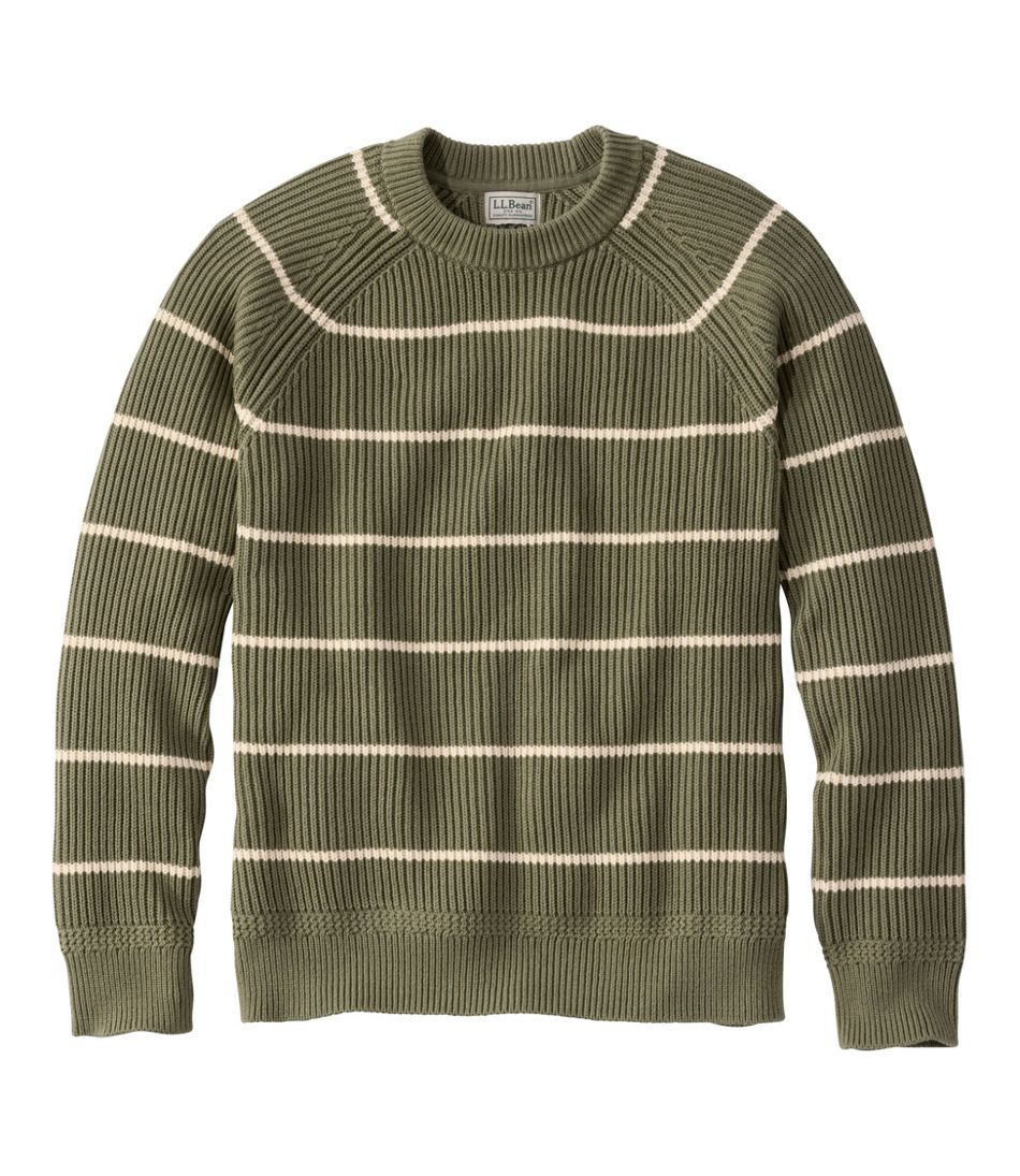 Men's Mariner Rib Crew Sweater, Stripe / L.L.Bean