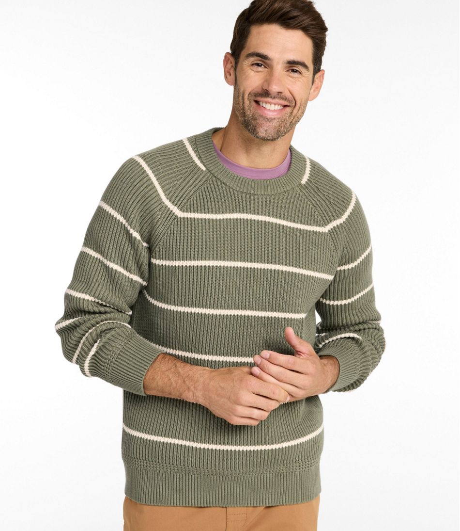 Men's Mariner Rib Crew Sweater, Stripe / L.L.Bean