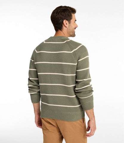 Men's Mariner Rib Crew Sweater, Stripe / L.L.Bean