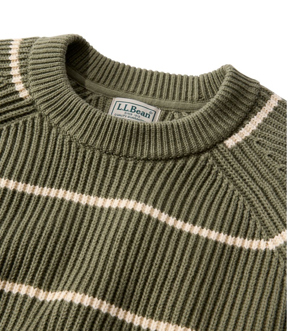 Men's Mariner Rib Crew Sweater, Stripe / L.L.Bean