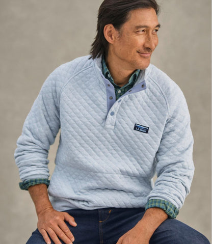 Men's Quilted Sweatshirt, Mockneck / L.L.Bean