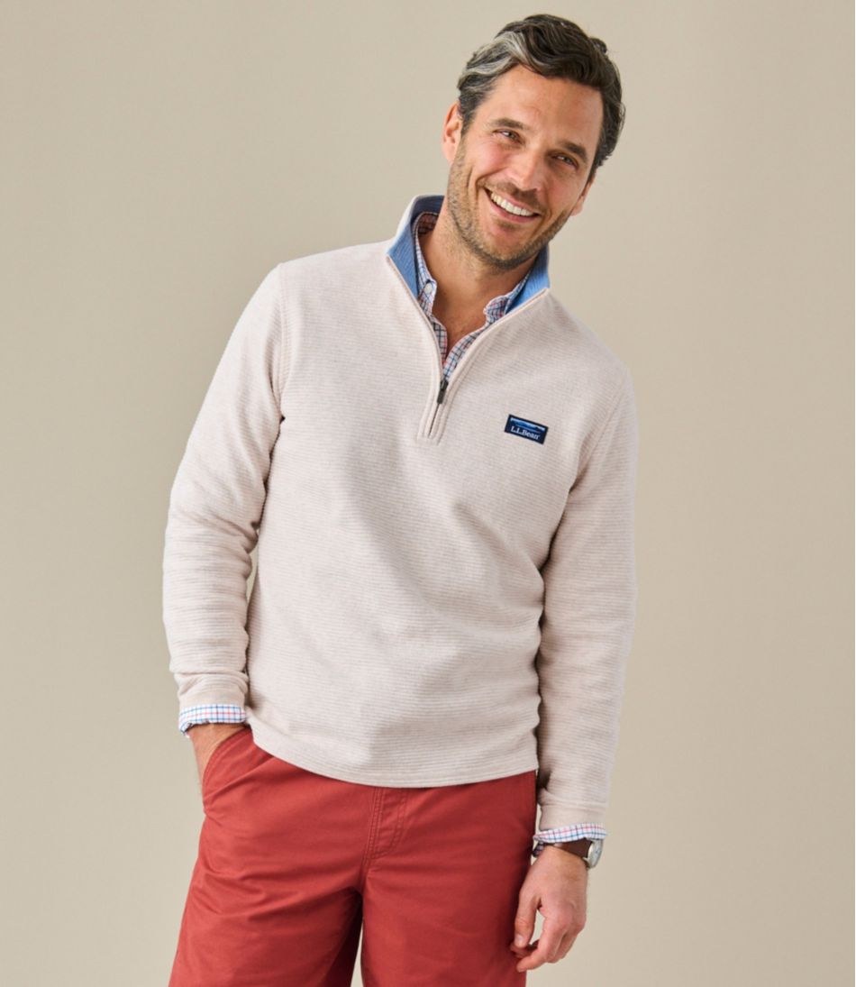 Men's Lakewashed Double-Knit Quarter-Zip Pullover / L.L.Bean
