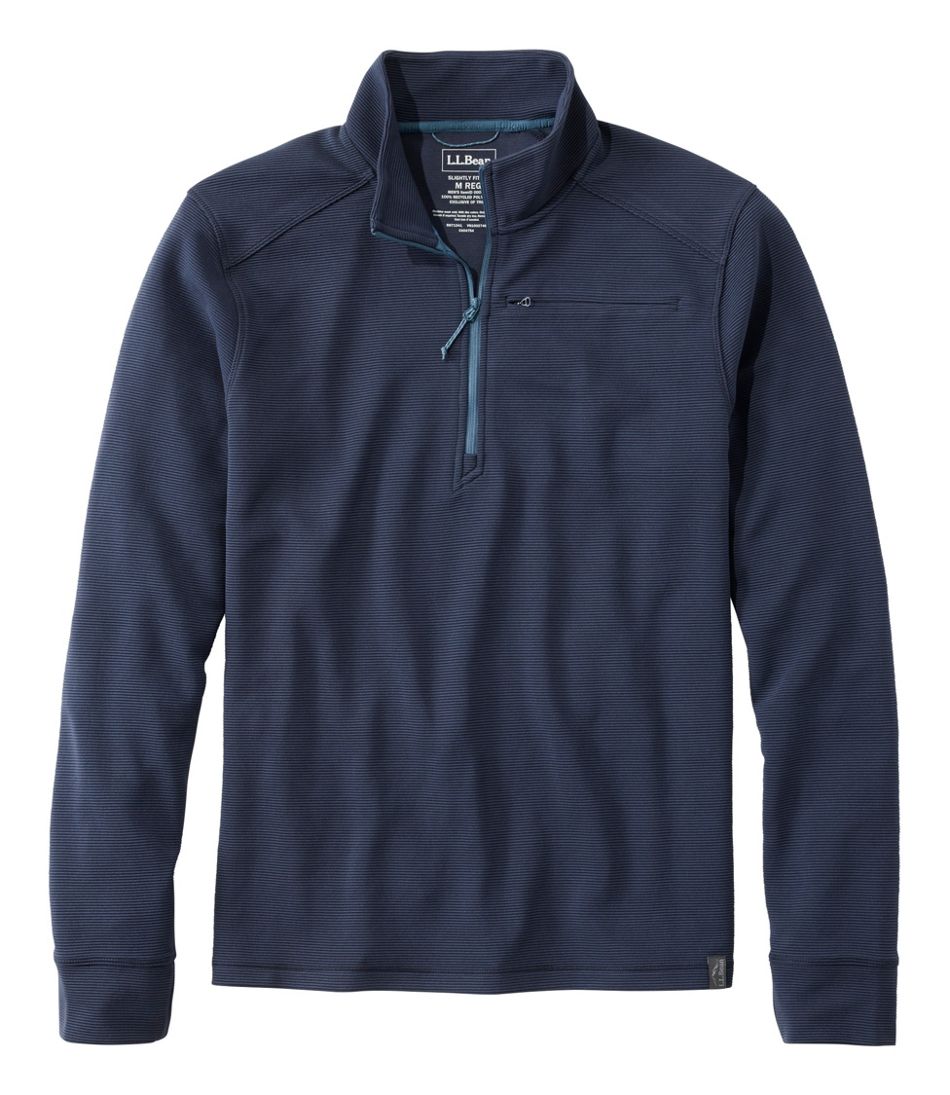 Men's VentureStretch Ottoman-Rib Pullover, Quarter-Zip / L.L.Bean