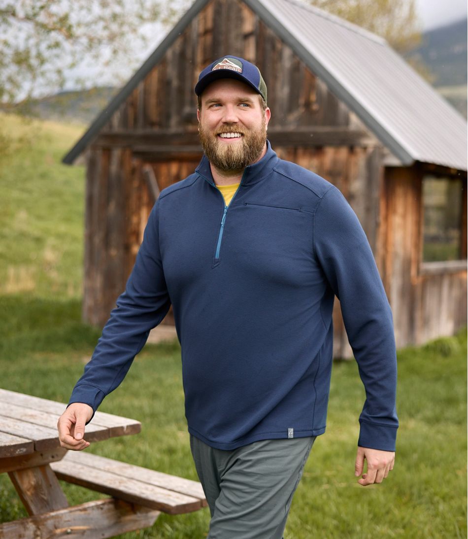 Men's VentureStretch Ottoman-Rib Pullover, Quarter-Zip / L.L.Bean