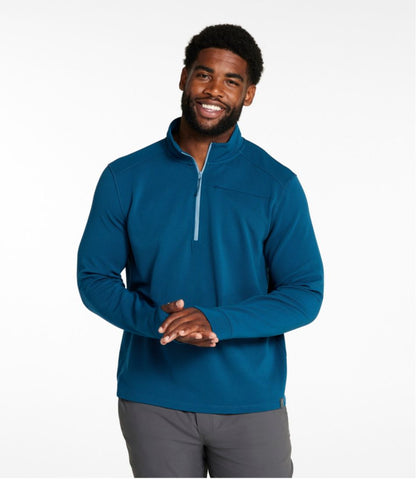 Men's VentureStretch Ottoman-Rib Pullover, Quarter-Zip / L.L.Bean