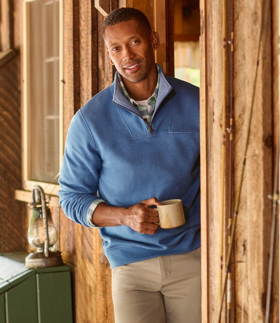 Men's All Seasons Textured Sweats, Quarter-Zip / L.L.Bean