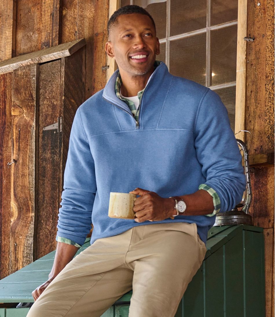 Men's All Seasons Textured Sweats, Quarter-Zip / L.L.Bean