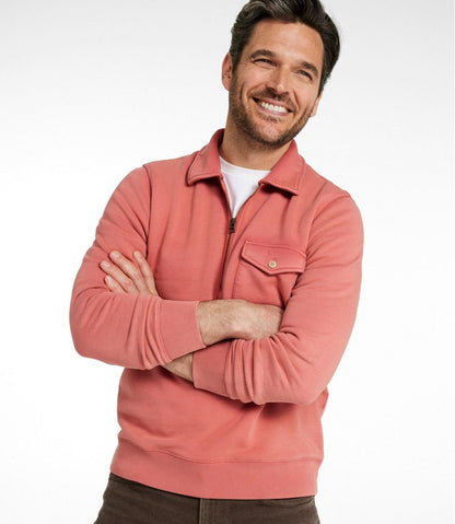 Men's Sunwashed Sweatshirt, Quarter-Zip Polo, Long-Sleeve / L.L.Bean