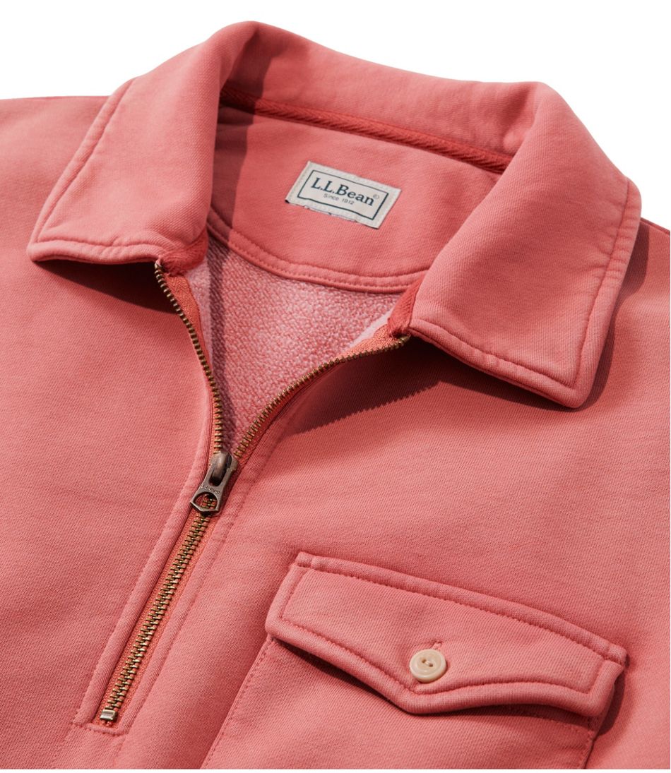 Men's Sunwashed Sweatshirt, Quarter-Zip Polo, Long-Sleeve / L.L.Bean