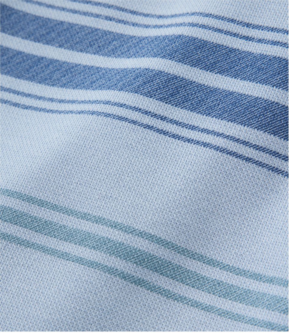 Men's Comfort Stretch Performance® Piqué, Quarter-Zip Pullover, Stripe / L.L.Bean