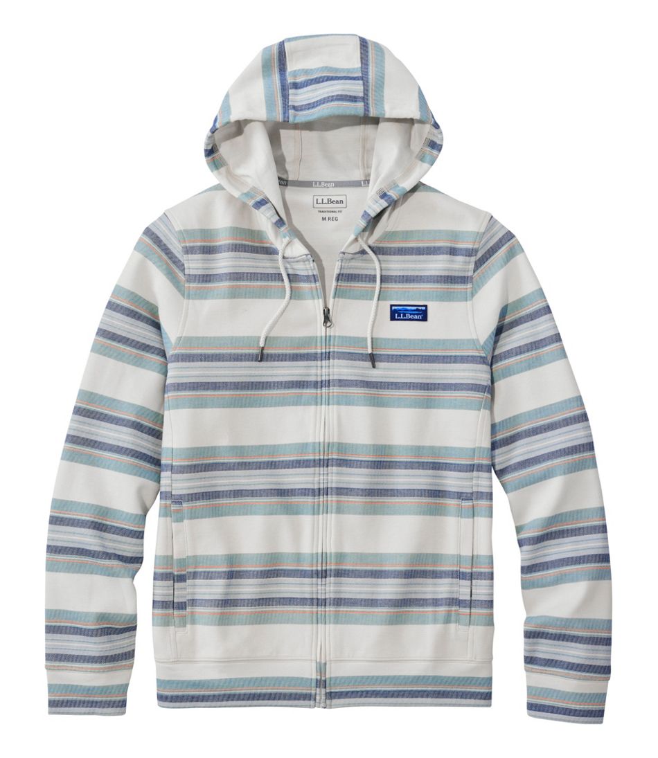 Men's Comfort Stretch Performance® Piqué, Full-Zip Hoodie, Stripe / L.L.Bean