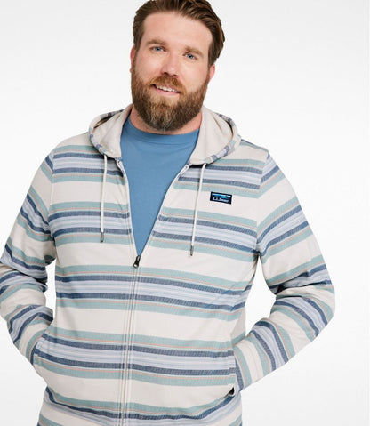 Men's Comfort Stretch Performance® Piqué, Full-Zip Hoodie, Stripe / L.L.Bean