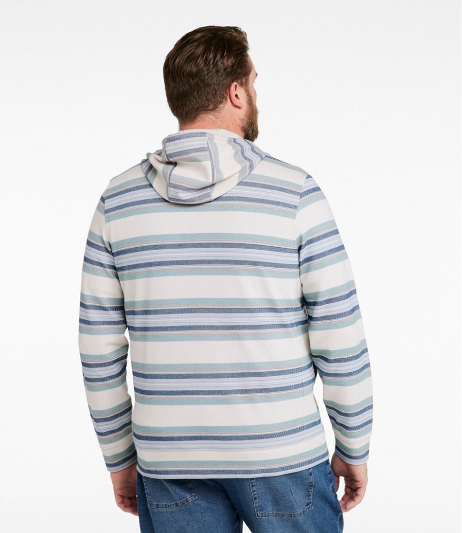 Men's Comfort Stretch Performance® Piqué, Full-Zip Hoodie, Stripe / L.L.Bean