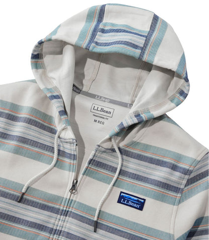Men's Comfort Stretch Performance® Piqué, Full-Zip Hoodie, Stripe / L.L.Bean