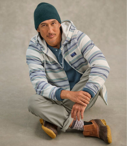 Men's Comfort Stretch Performance® Piqué, Full-Zip Hoodie, Stripe / L.L.Bean